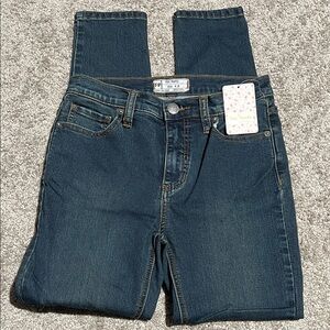Free People Dark Blue Jeans cane wash 26 stretch denim new nwt